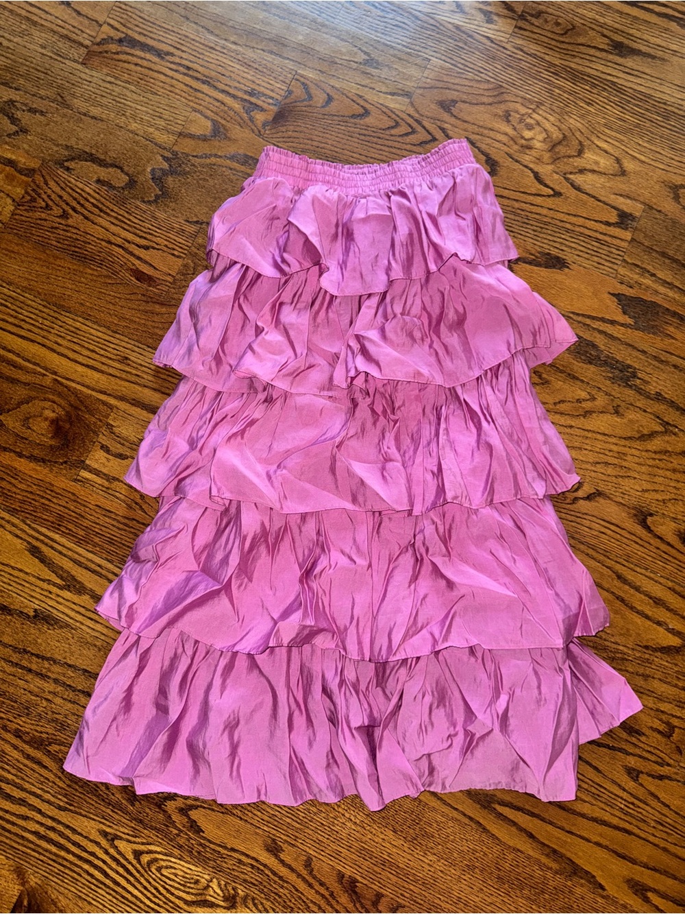 Endless Rose Pink Tiered Ruffle Maxi Skirt